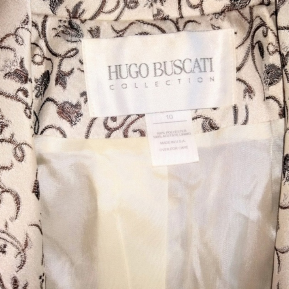 Hugo Buscati Collection Floral Jacquard Blazer 10 - Picture 2 of 8